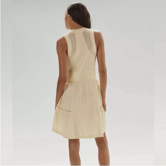 NWT Anthropologie Canary Yellow Petite Large dress - Picture 3 of 9